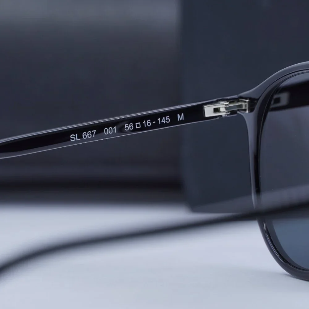 🕶️ New Saint Laurent SL667 001 Sunglasses - Black Frame, Black Lenses
